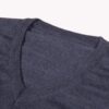 Maglia Scollo V jeans in pura lana merino extrafine