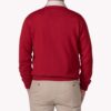 Maglia Scollo V rubino in pura lana merino extrafine