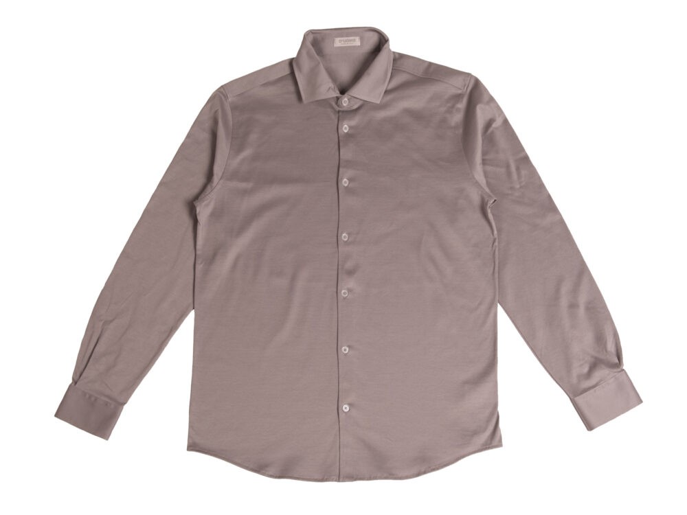 Camicia grigia manica lunga in jersey Filoscozia
