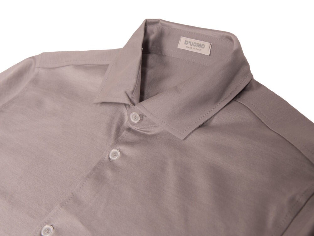 Camicia grigia manica lunga in jersey Filoscozia