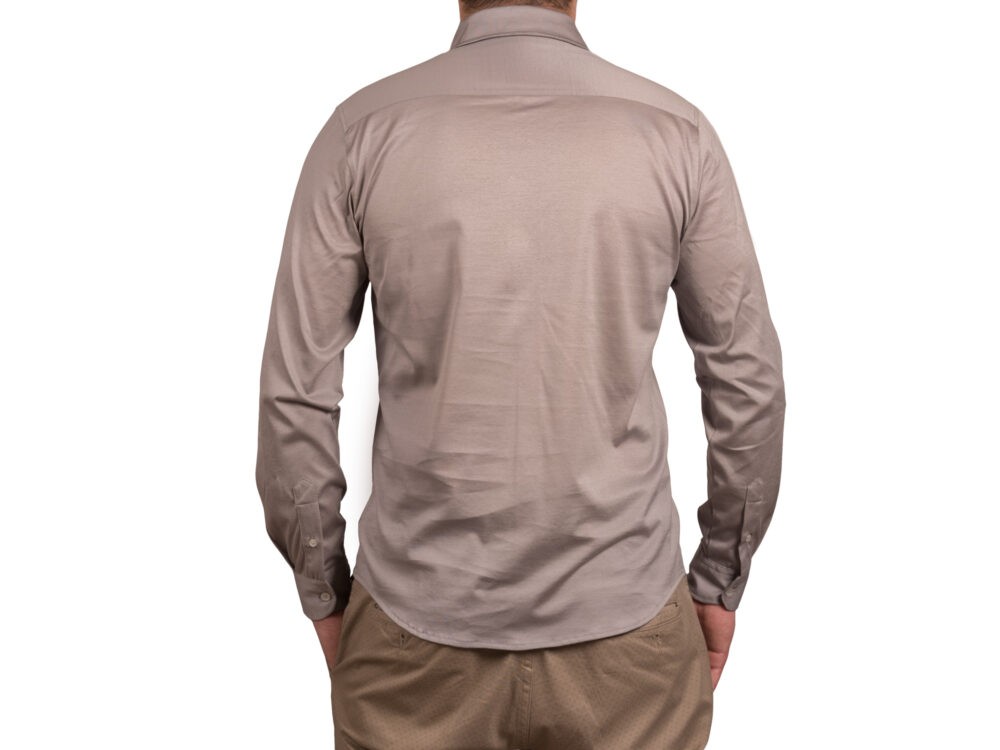Camicia grigia manica lunga in jersey Filoscozia