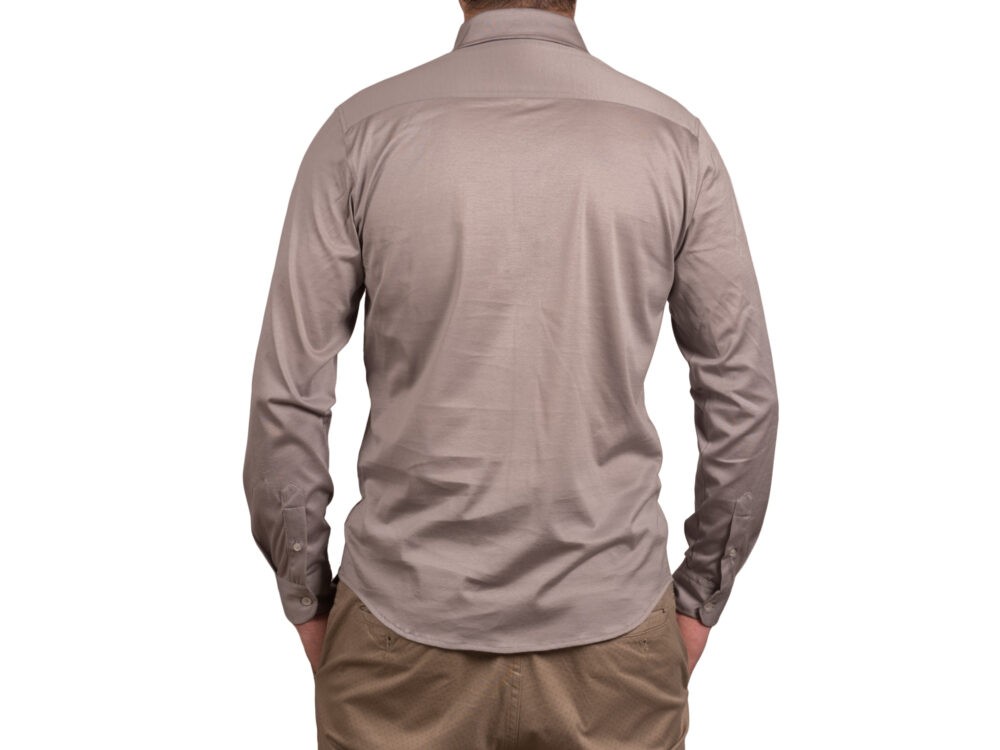Camicia grigia manica lunga in jersey Filoscozia